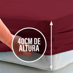 Lençol Casal 40cm c/ Elástico na Volta Toda Percal Flex 400 Fios - Dry
