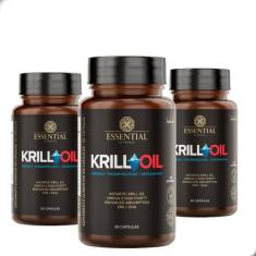 Kit 3X Krill Oil Ômega 3,6 e 9 (60 Cápsulas 30g) - Essential - Essenti