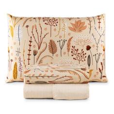 Jogo de Lençol Solteiro 3 Peças Percal 300 Fios Estampado Lisboa - Lin