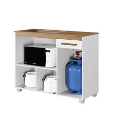 Balcão Para Cooktop 4 Bocas Cronos Arte Móveis Branco