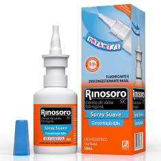 Rinosoro 9,0mg/ml Descongestionante Spray 50ml 50ml Solução Nasal