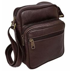Bolsa Masculina Tiracolo Carteiro Feita De Couro Bovino