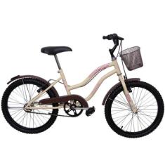 Bicicleta para menina Aro 20 Beach cor Bege - Dalannio Bike