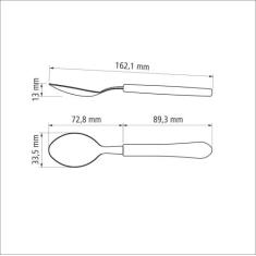 Colher para Sobremesa Tramontina Leme com Lâmina em Aço Inox e Cabo de