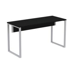 Mesa Escritório P25 TUB Pandin 134 cm (Larg) Tampo MDP Preto Pé Aço Tu