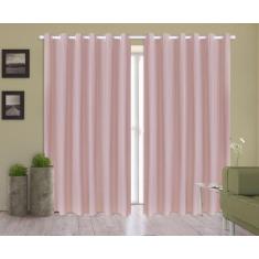 Cortina Corta Luz 3,00m X 1,80m 100% Blackout PVC Rosa Para Sala Ou Qu