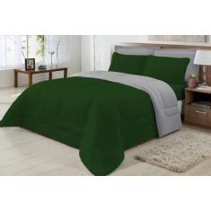 Edredom Casal + Jogo De Lençol Malha 100% Algodão Liso - Enxovais Anna