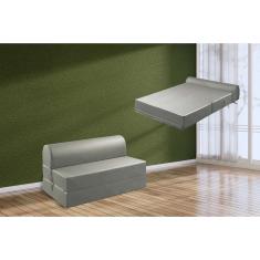 Sofá Cama Casal New Extra Suede Cinza - Paropas