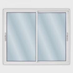 Janela de Alumínio de Correr 100x100cm 2 Folhas com Vidro Mini Boreal Linha Solida mgm