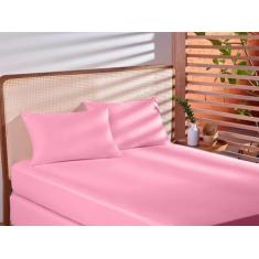 Jogo de lençol Solteito Malha Elástico Confort Box 2 peças - Clamatex 