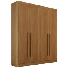 Guarda Roupa Solteiro 4 Portas 3 Gavetas - Da Vinci Plus-Cinamomo - Mó