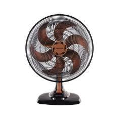 Ventilador Mesa Turbo 6 Pás 50Cm Preto/Bronze