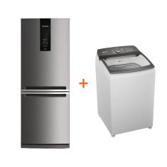 Combo Geladeira Brastemp Frost Free Inverse 443 litros + Máquina de Lavar Brastemp 13Kg branca (BRE57AK+BWK13AB) BRE57_BWK1_CJ