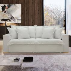 Sofá Cama Retrátil e Reclinável Arizona 240cm Gelo