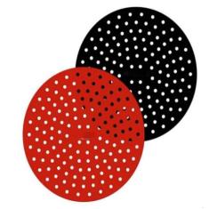 Kit 2 Tapetes Silicone Redondo Quadrado Fritadeira Air Fryer - UNYGIFT