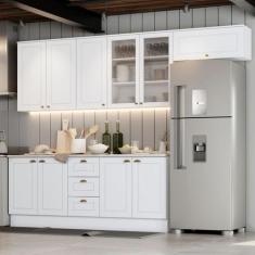 Cozinha Compacta Americana 10 Portas 3 Gavetas Branco - Henn, Branco, 