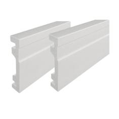 Rodapé Guarnição de Poliestireno Frisado 10 cm Barra de 2,4 m