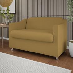 Namoradeira Elegante Sala, Quarto Suede Balaqui Decor capuccino