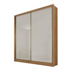 Guarda Roupa Solteiro 2 Portas 3 Gavetas - Virtus -Cumaru/Fendi - Móve