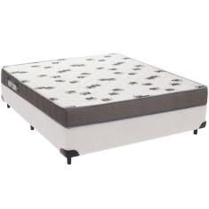 Cama Box Branco E Colchão Light Espuma D33 Casal Ortobom
