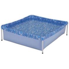 Piscina Mor 400L - Lona PVC, Aço, Encaixe Fácil - Azul