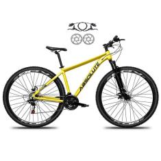 Bicicleta Aro 29 Absolute Nero 5 Alumínio 21v Freio A Disco Hidráulico Garfo Suspensão - Amarelo Tam.17