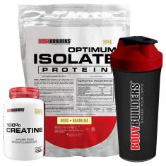 Kit Optimum Isolate Whey Protein 900g + Creatina 100g +  Coqueteleira - Bodybuilders-Unissex