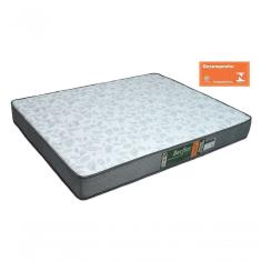 Colchão Espuma Titan Diamond Solteiro Semi Ortopédico D80 88x188x22cm Branco Cinza Becflex