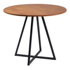 Mesa Bistro Bar Base Aço Preto I05 Madeira Taeda Mell Dmobiliario