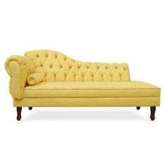 Divã Recamier Namoradeira Larissa 160cm com Capitonê - Direita Suede -