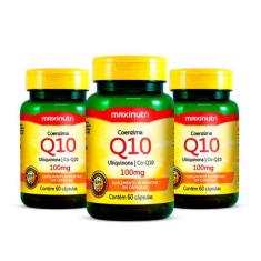 Kit 03 Coenzima Q10 100mg com 60 Capsulas Maxinutri
