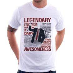 Camiseta Legendary Awesomeness - Foca na Moda, Branco, GG