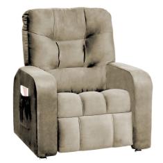 Poltrona do Papai Azera Mx7 Reclinável Suede Bege - Matrix