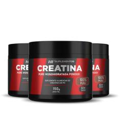 3X Creatina Em Pó 3G Pura Hf Suplementos 150G