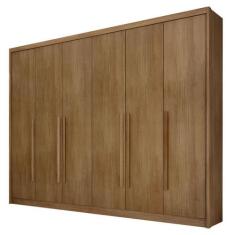 Guarda Roupa Casal Bragança 6 Portas 8 Gavetas Cumaru 23  Novo Horizon