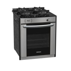 Fogão a Gás Embutir Gaudí Prisma Vítreo 4Q Inox glp Venax