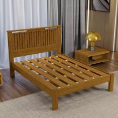 Cama Casal Ripado Alaska 100% Mdf C/Extrado Madeira - Carmolar