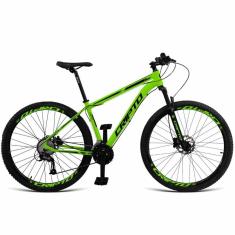 Bicicleta Aro 29 Cripto 27v Alivio Freio Hidraulico Trava K7 - Verde-preto - 21" Verde-preto