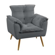 Poltrona Beta Sued Aradecor, Cinza, ÚNICO