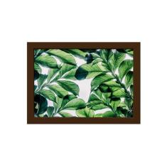 Quadro Decorativo Folhagem Folha 3 Moldura Marrom 22x32cm - Quartinhos