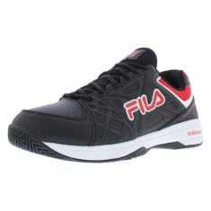 Fila Men`s Double Bounce 3 Pickleball Shoes Black and White