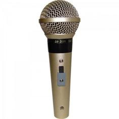 Microfone Profissional Com Fio Cardióide Sm58 P4 Champanhe Leson