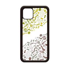 Linda ilustração de célula de criatura verde para iPhone 12 Pro Max capa para Apple Mini Mobile Case