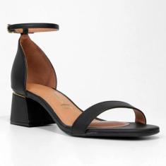 Sandália Vizzano Salto Bloco Feminina - Preto, 36