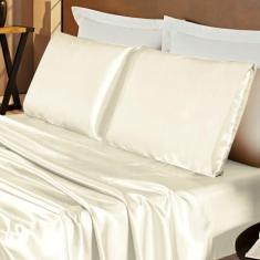 Jogo Lençol Cama Queen 4 Peças Cetim Charmousse Romantic - Bia Enxovai