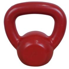 Kettlebell Emborrachado Peso Vermelho 4Kgs Funcional Fitness - 1 Fit