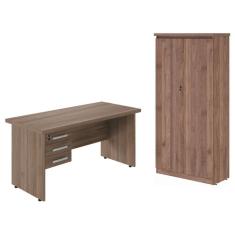 Kit Escrivaninha com Armario Estónia Noce