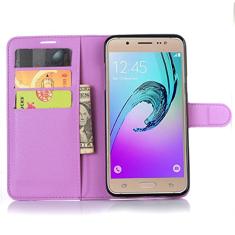 Capa carteira para Samsung J710/J7 2016, capa carteira flip de couro PU premium com compartimento para cartão, suporte e fecho magnético [capa interior à prova de choque de TPU] Compatível com Samsung