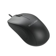 Mouse Com Fio Large Conexão USB 1200 dpi Cabo de 120cm 3 Botões Tamanho Grande Preto - MO308