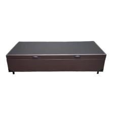 Cama Box Baú Solteirão King Blindado Linhão Marrom